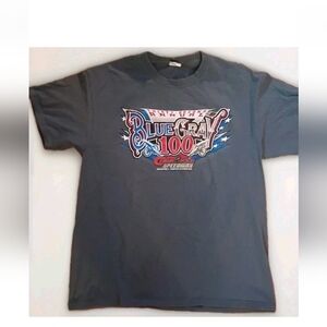 Cherokee Speedway Blue Gray 100 Graphic Tee - Charcoal Gray Large Racecar